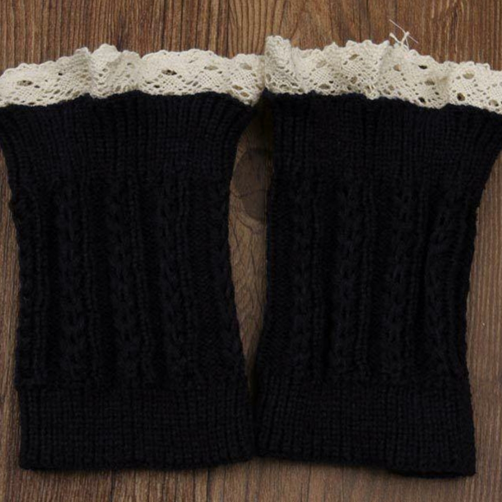 Black leg warmers.